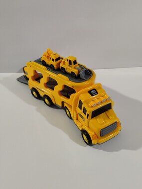 Construction Truck Toy For Age 3-7, Carrier Transport Truck, 4 Pieces Set